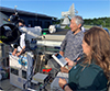 Omni-SLR system at Ishioka Station, Japan The Ishioka VGOS VLBI system is visible in the background. Photo credit: Toshimichi Otsubo.