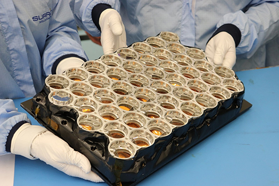 retroreflector array to be installed on the Lunar Pathfinder satellite
