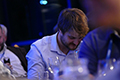 workshop attendees eating and listening to speakers at the banquet