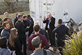 attendees taking a tour of Mount Stromlo Observatory