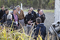 attendees taking a tour of Mount Stromlo Observatory