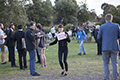 attendees taking a tour of Mount Stromlo Observatory