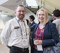 attendees and speakers at the Welcome address and reception