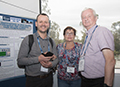 attendees and speakers at the Welcome address and reception