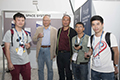 attendees and speakers at the Welcome address and reception